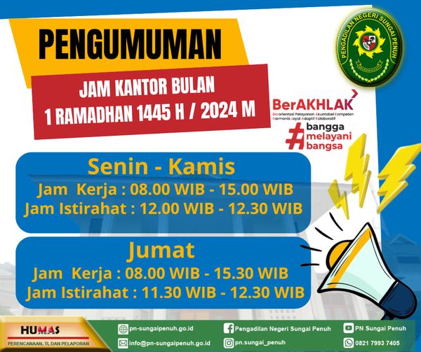 Jam Kantor Selama Ramadhan 